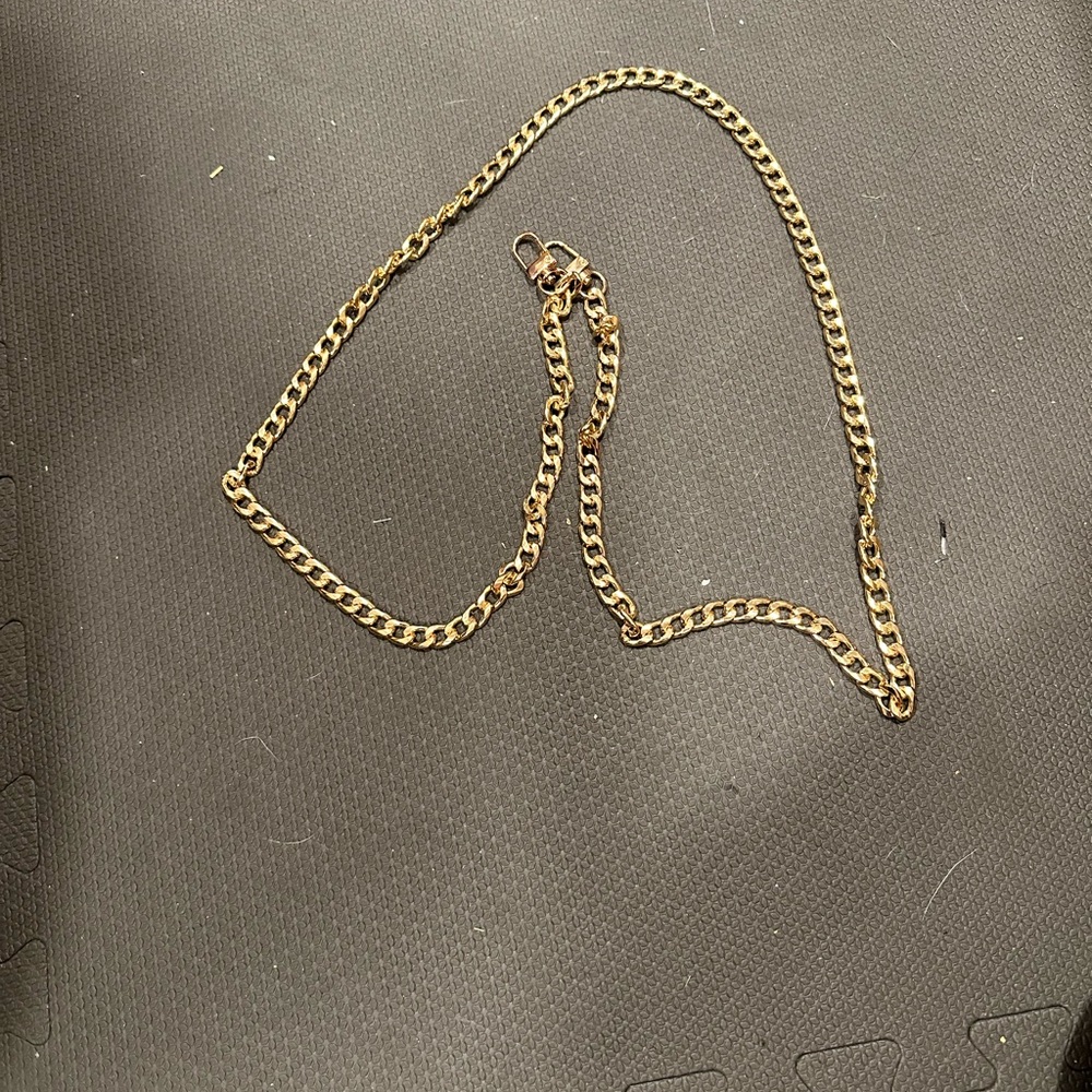 Loose electroplated gold purse chain